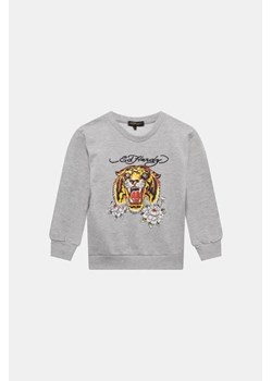 ED HARDY Bluza - Szary jasny - Dziewczynka - 11/12 LAT(A)(152CM) ze sklepu Halfprice w kategorii Bluzy dziewczęce - zdjęcie 152431076