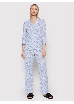 Lauren Ralph Lauren Piżama ILN92134 Niebieski Regular Fit ze sklepu MODIVO w kategorii Piżamy damskie - zdjęcie 152502738