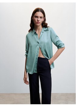 Mango Koszula Ideale 47043254 Niebieski Regular Fit ze sklepu MODIVO w kategorii Koszule damskie - zdjęcie 152511058