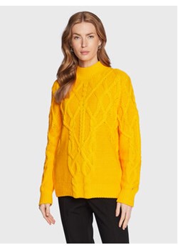 Tommy Hilfiger Sweter WW0WW36981 Żółty Relaxed Fit ze sklepu MODIVO w kategorii Swetry damskie - zdjęcie 152516229