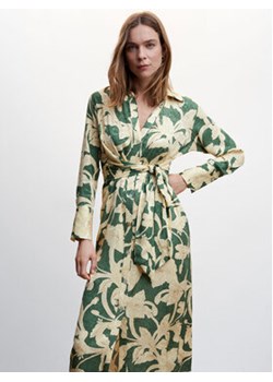 Mango Sukienka koszulowa Cammo 47014019 Kolorowy Regular Fit ze sklepu MODIVO w kategorii Sukienki - zdjęcie 152516676