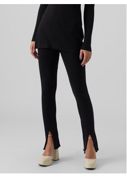 Vero Moda Spodnie dzianinowe Gold 10276145 Czarny Slim Fit ze sklepu MODIVO w kategorii Spodnie damskie - zdjęcie 152516769