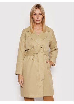 Selected Femme Trencz Weka 16076541 Beżowy Regular Fit ze sklepu MODIVO w kategorii Płaszcze damskie - zdjęcie 152517738