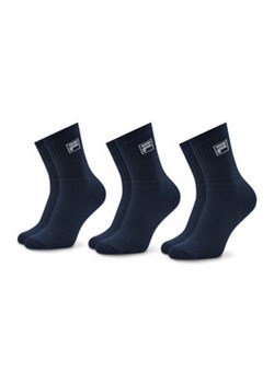 Fila Zestaw 3 par wysokich skarpet unisex F9000 Granatowy ze sklepu MODIVO w kategorii Skarpetki damskie - zdjęcie 152520499