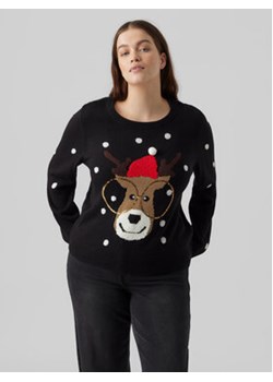 Vero Moda Curve Sweter Tinsel 10279541 Czarny Regular Fit ze sklepu MODIVO w kategorii Swetry damskie - zdjęcie 152523345