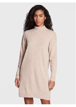 United Colors Of Benetton Sukienka dzianinowa 1044DV00J Beżowy Relaxed Fit ze sklepu MODIVO w kategorii Sukienki - zdjęcie 152524675
