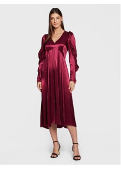 Closet London Sukienka koktajlowa D8264 Bordowy Regular Fit ze sklepu MODIVO w kategorii Sukienki - zdjęcie 152525816