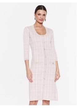 Elisabetta Franchi Sukienka dzianinowa AM-62A-16E2-V550 Różowy Slim Fit ze sklepu MODIVO w kategorii Sukienki - zdjęcie 152526329