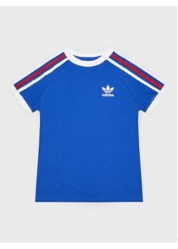 adidas T-Shirt adicolor 3-Stripes HL9405 Granatowy Loose Fit ze sklepu MODIVO w kategorii T-shirty chłopięce - zdjęcie 152528358