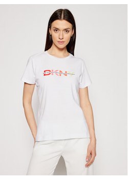 DKNY T-Shirt P1BUTDNA Biały Regular Fit ze sklepu MODIVO w kategorii Bluzki damskie - zdjęcie 152529165