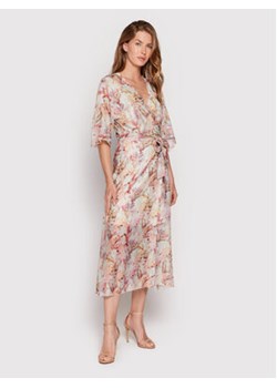 Guess Sukienka letnia W2YK38 WEPQ0 Beżowy Regular Fit ze sklepu MODIVO w kategorii Sukienki - zdjęcie 152529217
