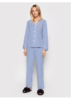 Lauren Ralph Lauren Piżama ILN92152 Niebieski Regular Fit ze sklepu MODIVO w kategorii Piżamy damskie - zdjęcie 152530502