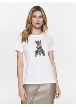 Patrizia Pepe T-Shirt 8M1461/J043-W103 Biały Regular Fit ze sklepu MODIVO w kategorii Bluzki damskie - zdjęcie 152537786