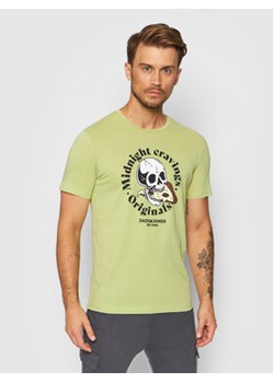 Jack&Jones T-Shirt Skull 12193804 Zielony Standard Fit ze sklepu MODIVO w kategorii T-shirty męskie - zdjęcie 152538558