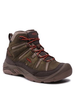 Keen Trekkingi Circadia Mid Wp 1026766 Khaki ze sklepu MODIVO w kategorii Buty trekkingowe męskie - zdjęcie 152541029