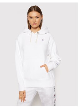 Champion Bluza C Logo 114778 Biały Regular Fit ze sklepu MODIVO w kategorii Bluzy damskie - zdjęcie 152542626