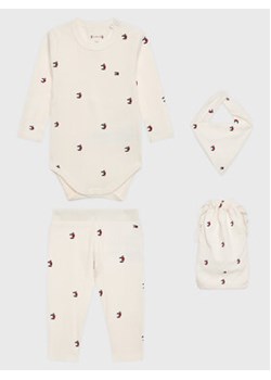 Tommy Hilfiger Komplet body i spodnie KN0KN01586 Biały Regular Fit ze sklepu MODIVO w kategorii Odzież dla niemowląt - zdjęcie 152544196