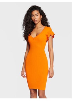 Gaudi Jeans Sukienka dzianinowa 311BD13004 Pomarańczowy Slim Fit ze sklepu MODIVO w kategorii Sukienki - zdjęcie 152550249
