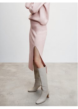 Mango Spódnica midi Kylie 47040374 Różowy Slim Fit ze sklepu MODIVO w kategorii Spódnice - zdjęcie 152551706