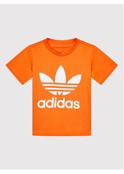 adidas T-Shirt Trefoil HK7514 Pomarańczowy Regular Fit ze sklepu MODIVO w kategorii Koszulki niemowlęce - zdjęcie 152555185