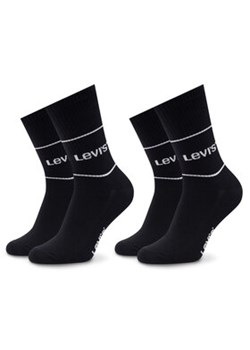 Levi's® Zestaw 2 par wysokich skarpet unisex 701210567 Czarny ze sklepu MODIVO w kategorii Skarpetki damskie - zdjęcie 152556757