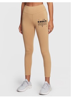 Diadora Legginsy Manifesto 502.179484 Beżowy Slim Fit ze sklepu MODIVO w kategorii Spodnie damskie - zdjęcie 152557676