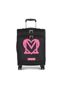 LOVE MOSCHINO Mała Materiałowa Walizka JC5101PP1GKX000C Czarny ze sklepu MODIVO w kategorii Walizki - zdjęcie 152558905