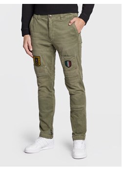 Aeronautica Militare Spodnie materiałowe 222PA1508CT3001 Zielony Regular Fit ze sklepu MODIVO w kategorii Spodnie męskie - zdjęcie 152561566