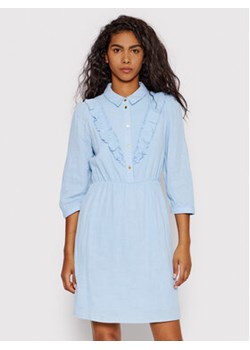 Vero Moda Sukienka koszulowa Prilla 10265202 Niebieski Regular Fit ze sklepu MODIVO w kategorii Sukienki - zdjęcie 152561935