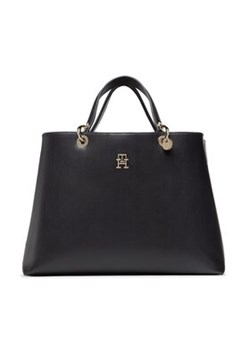 Tommy Hilfiger Torebka Th Chic Satchel AW0AW14784 Czarny ze sklepu MODIVO w kategorii Kuferki - zdjęcie 152565598