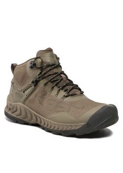 Keen Trekkingi Nxis Evo Mid Wp 1026679 Khaki ze sklepu MODIVO w kategorii Buty trekkingowe męskie - zdjęcie 152573479