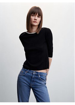 Mango Sweter Piping 47004020 Czarny Regular Fit ze sklepu MODIVO w kategorii Swetry damskie - zdjęcie 152574885
