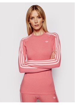 adidas Bluzka Fakten GN4380 Różowy Slim Fit ze sklepu MODIVO w kategorii Bluzki damskie - zdjęcie 152579566