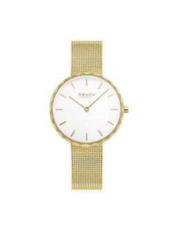 Obaku Zegarek Folder V252LXGIMG Złoty ze sklepu MODIVO w kategorii Zegarki - zdjęcie 152580376