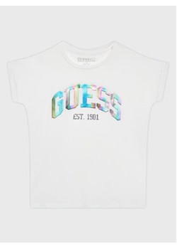 Guess T-Shirt J3RI33 K6YW1 Biały Regular Fit ze sklepu MODIVO w kategorii Bluzki dziewczęce - zdjęcie 152586256