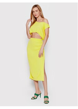 DeeZee Komplet top i spódnica Onyx Lavish KMPD0004 Żółty Slim Fit ze sklepu MODIVO w kategorii Komplety i garnitury damskie - zdjęcie 152586257