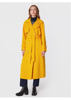 Tommy Hilfiger Trencz WW0WW37252 Żółty Regular Fit ze sklepu MODIVO w kategorii Płaszcze damskie - zdjęcie 152589377