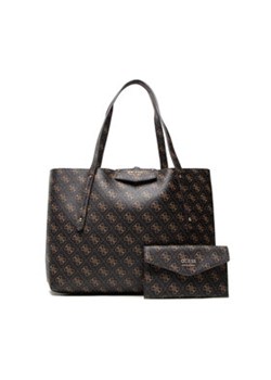 Guess Torebka Eco Brenton Tote HWESG8 39023 Brązowy ze sklepu MODIVO w kategorii Torby Shopper bag - zdjęcie 152589576