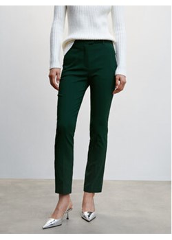 Mango Spodnie materiałowe Cola 47050027 Zielony Skinny Cropped Fit ze sklepu MODIVO w kategorii Spodnie damskie - zdjęcie 152592157