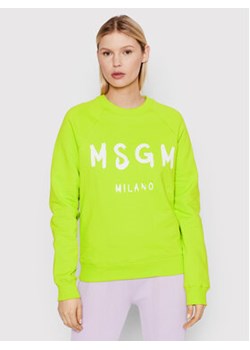 MSGM Bluza 3241MDM513 227299 Zielony Regular Fit ze sklepu MODIVO w kategorii Bluzy damskie - zdjęcie 152596699