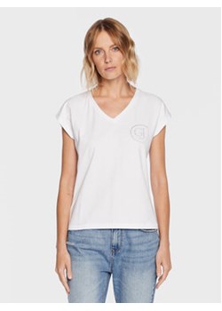 Gaudi Jeans T-Shirt 311BD64056 Biały Regular Fit ze sklepu MODIVO w kategorii Bluzki damskie - zdjęcie 152600628