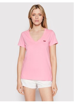 Levi's® T-Shirt Perfect V-Neck 85341-0038 Różowy Regular Fit ze sklepu MODIVO w kategorii Bluzki damskie - zdjęcie 152600965