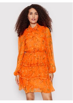 Vero Moda Sukienka koszulowa Kaya 10267353 Pomarańczowy Regular Fit ze sklepu MODIVO w kategorii Sukienki - zdjęcie 152602108