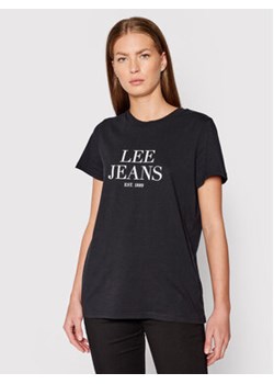 Lee T-Shirt Graphic L41UFE01 Czarny Regular Fit ze sklepu MODIVO w kategorii Bluzki damskie - zdjęcie 152604905