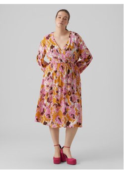 Vero Moda Curve Sukienka codzienna Lis 10280930 Różowy Relaxed Fit ze sklepu MODIVO w kategorii Sukienki - zdjęcie 152606085