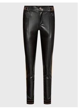 Ermanno Firenze Spodnie z imitacji skóry P008ES2 Czarny Slim Fit ze sklepu MODIVO w kategorii Spodnie damskie - zdjęcie 152607678