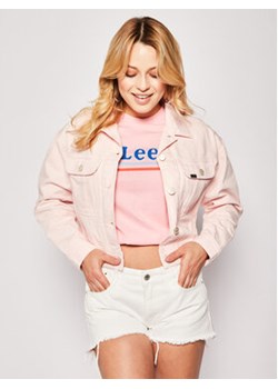 Lee Kurtka jeansowa Cropped L54QKGNA Różowy Regular Fit ze sklepu MODIVO w kategorii Kurtki damskie - zdjęcie 152608158
