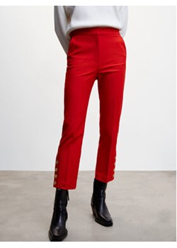 Mango Spodnie materiałowe Gold 47024761 Czerwony Regular Fit ze sklepu MODIVO w kategorii Spodnie damskie - zdjęcie 152608575