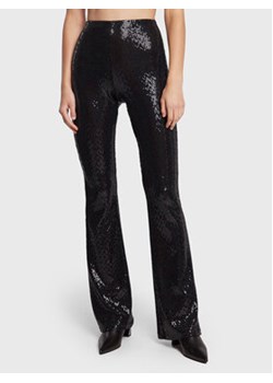 MSGM Spodnie materiałowe 3341MDP14 227628 Czarny Regular Fit ze sklepu MODIVO w kategorii Spodnie damskie - zdjęcie 152609306