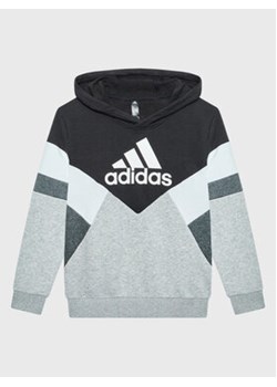 adidas Bluza Colorblock HA4007 Szary Regular Fit ze sklepu MODIVO w kategorii Bluzy chłopięce - zdjęcie 152610777